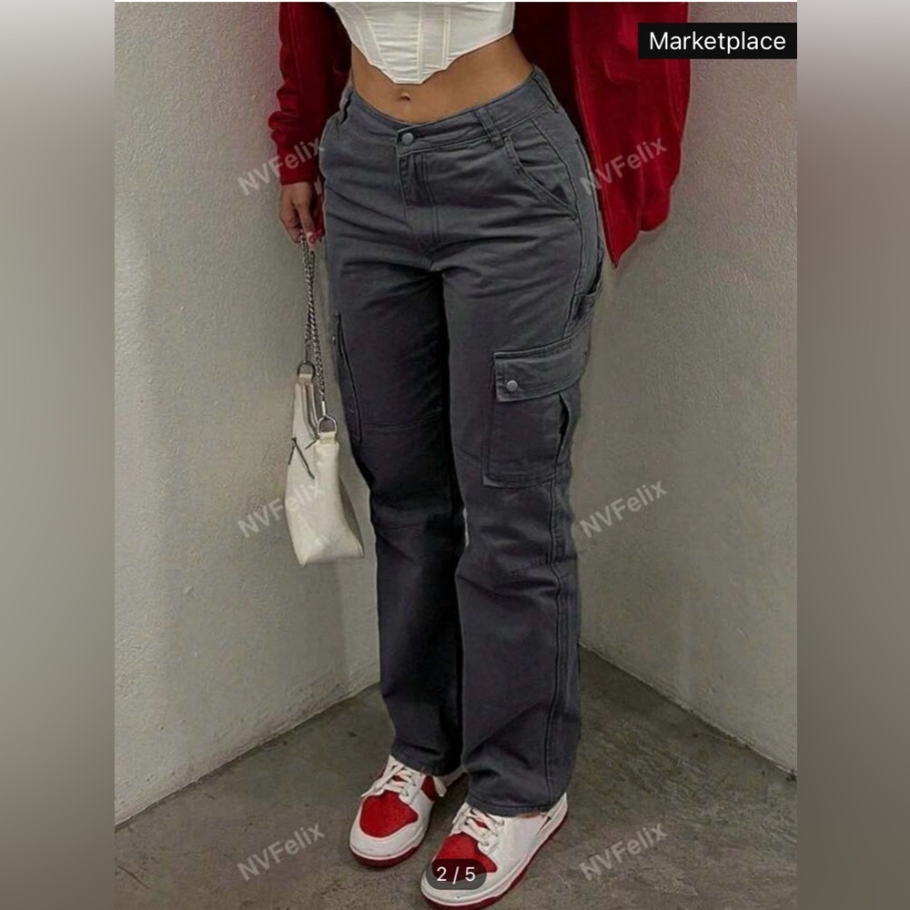 Gray Cargo Pants